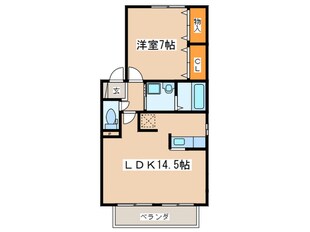 ﾘﾋﾞﾝｸﾞﾀｳﾝ江戸屋敷 Ｅ棟の物件間取画像